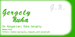 gergely muha business card